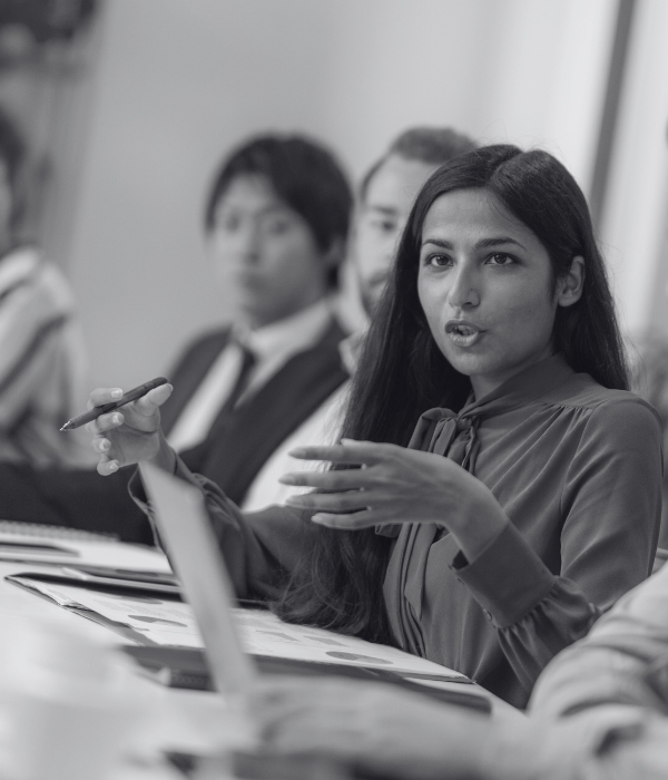Indian woman executive in a business meeting