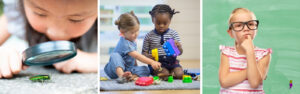 Picture collage of children showing CURIOSITY, CONNECTION and JUDGEMENT.